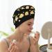 Bee Happy Sunflower Gnomes Microfiber Hair Towel - Soft Super Absorbent Coral Velvet Wrap for Long Curly & Thick Hair - Buy Online on GoSupps.com