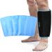REVIX XL Shin Splint Ice Pack for Injuries Reusable Gel Cold Pack for Calf and Elbow Pain Relief, Leg Cold Therapy Compression Sleeve Refreezable X-Large 1.0