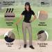 Three Sixty Six Women's Quick Dry Golf Pants 30 Inseam - Lightweight 4-Way Stretch, Moisture Wicking, Anti-Odor, UPF 50+ - Silver Grey - Buy Online on GoSupps.com