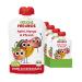 Cheeky friends Bio Quetschie apple mango & peach fruit puree in a squeeze bag for babies from 1 year gluten -free and vegan 6 Pack (6 x 100g) apple mango & peach 6 pieces.