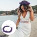 minkissy Flower Headband Lavender Flower Garland Lavender Headband Flower Crown Lavender Headpiece for Beach Vacation (Light Purple) - Buy Online on GoSupps.com