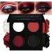  Afflano Gothic Red Eyeshadow Palette Matte Red Black and White Eyeshadow Ultra-Pigmented Chrome Glitter Red Eyeshadow Intensely Black Smokey Palette for Halloween Makeup - Buy Online on GoSupps.com