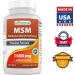 B est Naturals MSM 1500mg Tablets - 180 Count | Pure MSM Supplement for Joint Health - Buy Online on GoSupps.com