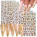 8 Sheets Butterfly Nail Art Stickers Gold Nail Decals 3D Luxury Nail Art Supplies Butterflies Gold Silver Nail Decoration for Designer Nail Stickers for Women DIY Acrylic Nails Decorations Accessories Design 3