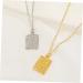 KOMBIUDA Butterfly Necklace Gold Necklace Pendant Vintage Jewelry Necklace for Men Square Golden Necklace Man Golden 53x1CM - Buy Online on GoSupps.com