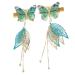 DOITOOL 1 Pair Tulle Butterfly Hair Clip Hair Barrettes Hair Pin Hair Claw Clips for Women Snap Barrettes for Women Butterfly Hair Accessories Classic Tassel Barrette Pair Clip