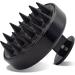 Soft Silicone Scalp Massager & Shampoo Brush for Hair Growth - Exfoliating Hair Wash Scrubber for Men Women & Pets (Black) - Buy Online on GoSupps.com
