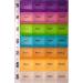 PuTwo Pill Box 7 Days 28 Compartments Pill Organisers Pill Box Large Capacity Medicine Organiser for Vitamin Fish Oil Supplements Medication - Multicolour