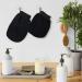 Pafuwei 2 Pieces Exfoliating Gloves - Double-sided Body Exfoliator Mitt for Dead Skin Removal in Bath, Shower, or Spa - Black - Buy Online on GoSupps.com