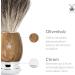 M HLE Vivo Shaving Brush - Pure Badger Hair Olive Wood Handle & Chrome Accents | Premium Shaving Brush for a Luxurious Shave - Buy Online on GoSupps.com