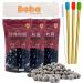 WuFuYuan Tapioca Boba Pearls for Bubble Tea - At Home DIY Kit - Plus 3 Reusable Stainless Steel Round Boba Straws and 1 Cleaning Brush - Restaurant Style