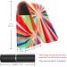 Travel Lipstick Organizer Case | Portable Makeup Bag with Mirror | Colorful Stripes Rainbow Swirls - Buy Online on GoSupps.com