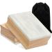 Chivao 2 Pcs Bowling Slide Stone with Velvet Bags, Wood Handle and Easy to Rub on Your Soles Bowling Equipment, Black