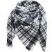 Buy Ladies Triangular Knitted Wool Scarf - Dark Grey Retro Wrap with Buttons | Perfect Winter Accessory - Buy Online on GoSupps.com