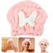 Fast Drying Healeved Shower Cap & Hair Towel - Comfortable Pink Bath Supplies for Dry Hair - Buy Online on GoSupps.com
