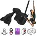 Aerial Silks Deluxe Equipment Set for Aerial Yoga,11 yards Aerial Yoga Hammock Swing for Aerial Acrobatic,Circus Arts, Aerial Dance(L:10m W:2.8m) Black