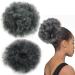 Fannace Afro Puff Drawstring Ponytail Synthetic Afro Puffs Drawstring Ponytail Bun Hairpieces Updo Hair Puff Short Kinky Curly Hair Larg Size for Black Woman (0906) 0906 Large