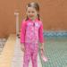 weVSwe Baby Toddler Boy Swimsuit UPF 50+ Sun Protection Rash Guard Swimwear | Rose Red Fish Scales | 0-3 Years - Buy Online on GoSupps.com