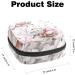 Peony Flower Menstrual Cup & Pad Storage Bag - White Pink, Portable Period Kit Pouch - Color 15 - Buy Online on GoSupps.com