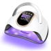 UV LED Nail Light,168W Gel Lamp for Curing Nail Polish with Motion Detection Feature, Professional UV Gel Dryer LED Nail Lamp for Home Salon Use, White Off-white