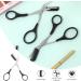 Precision Eyebrow Scissors with Comb - Non-Slip Finger Grips - Men and Women - Black - Buy Online on GoSupps.com