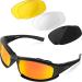 Interchangeable Lens Safety Glasses Kit | Anti-Fog, Anti-Scratch, UV Protection | Stylish Z87 Eyewear for Men and Women | Ideal for Sports, Shooting, Hunting - Buy Online on GoSupps.com