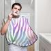 Galaxy Zebra Print Beard Bib | Rainbow Giraffe Skin Hair Catcher | Non-Stick Grooming Cloth for Shaving & Trimming | Perfect Gifts for Men - Buy Online on GoSupps.com