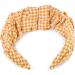 styleBREAKER Houndstooth Headband for Women | Curry-White Ruffle Hair Accessory | International Shipping - Buy Online on GoSupps.com