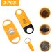 3 PCS Cigar Cutter Set Portable Cigar Cutter V Cut Cigar Punch Cigar Accessories Fits in The Cigar Case Cutter for Most Cigar Sizes Perfect as a Gift for Cigar Lovers (Yellow) - Buy Online on GoSupps.com