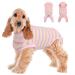 Pumyporeity Recovery Suit Hund Medical Shirt Recreation Suit for Dogs After the Operation Dog Suit Body Suit After the Operation Dog Surge Suit for Dogs (pink stripes XL) XL A-ROSA