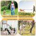 Eyien 3m Dog Leash for Medium & Large Dogs | 8-in-1 Reflective Double Leash with Adjustable Buckles & Handles - Ideal for Dogs Below 100kg - Durable Thickened Freehand Linen in Dark Gray - Buy Online on GoSupps.com