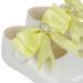 Baypods Baby Girls Soft Sole Pre Walker Shoes with Diamante Bow - White Lemon - Made in England - Size 3 UK - Buy Online on GoSupps.com