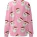 Women's Christmas Sweatshirt | Cute Snowman & Penguin Print O-Neck Raglan Top | Comfy & Warm Xmas Jumper | Winter Long Sleeve Tunic Sweater - Pink, Size S - Buy Online on GoSupps.com