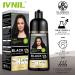 IVNIL Instant Black Hair Color Shampoo for Gray Hair 3-In-1 Semi-Permanent Dye - Herbal Ingredients, Ammonia-Free, Fast Acting 13.5 fl oz - Buy Online on GoSupps.com