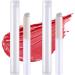 2pcs Silicone Lip Brushes with Storage Box Portable Round Head Angled Lip Brush Reusable Soft Makeup Applicator Cosmetic Tools for Lipstick Lip Balm Gloss Concealer- White