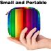 Colorful Rainbow Storage Bags for Women | Large Menstrual Cup Pocket & Zipper | Panty Liners Tampons & Period Inserts - Multicolored Design - Buy Online on GoSupps.com