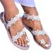 MisFun Orthotic Sandals Casual Sandals for Bunions With Arch Support Flat Heel Bunion Correction Sandals Beaded and Flower Shoelace Ladies Sandals 7.5 Pink