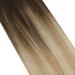 Moresoo 20 Inch Tape in Real Human Hair Extensions Brown Root Ombre to Caramel Blonde with Platinum Blonde Balayage - 20 Pcs/50g #2/27/613 - Buy Online on GoSupps.com