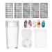 X&D Nail Art Stamper Clear Jelly Nail Art Stamping Transparent Silicone Rubber Nail Polish Stamper with Acrylic Scraper Spare heads Stainless Steel Plate Kit for French Tips and Transfer Images B Nail Art Stamper with 5pcs Art Plate B