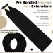 Ugeat Black Human Hair Extensions - 18 Inch U Tip Bonding - Real Hair Extensions 45 cm 1g 50 pcs #1B - Buy Online on GoSupps.com