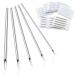 Ear Nose Piercing Needles, CINRA 50pcs Piercing Needles Mixed 12G 14G 16G 18G and 20G Stainless Steel Hollow Needles for Ear Nose Navel Nipple Lip Tongue Piercing Kits Piercing Tools Piercing Supplies
