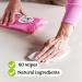 Marcel's Green Soap Biodegradable Wet Wipes - Patchouli & Cranberry - Eco-Friendly Cleaning Towels - 60 Plant-Based Towels - Pink - Buy Online on GoSupps.com