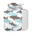 Sharks Hot Water Bottle with Cover 1 l Small Hot Water Bag for Pain Relief Bed Hand and Feet BAP-Free