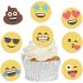Edible Wafer Emoji Pre-Cut Cupcake Toppers - 24pc - Buy Online on GoSupps.com