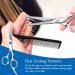 ANGNYA Hairdressing Scissors Set Hair Scissors Stainless Steel Barber Texturizing Scissors with Leather Case 6.0 Inch Silver - Buy Online on GoSupps.com