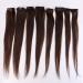 SEGO Clip-in Extensions | Real Remy Hair 8-Piece Set | Soft Dark Brown #2 | Affordable 25cm Hairpiece - Buy Online on GoSupps.com