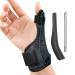 HKJD Thumb Spica Splint Reversible Thumb Brace for Pain Relief, Arthritis, De Quervain's tenosynovitis, Sprains, Strains, Carpal Tunnel & Trigger Finger Immobilizer Adjustable Wrist Strap Black Upgrade