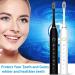 Lukern Sonic Electric Toothbrush 2 Pack - 6 Modes, 42000vpm, 2 Minute Timer, 8 Brush Heads - White+Black - Buy Online on GoSupps.com