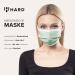 50pc Disposable Face Masks Made in Germany, CE Certified | Triple Layer Filtration 99.78% | Elastic Earloops | Breathable Mouth Cover - Green - Buy Online on GoSupps.com