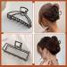 AIBEE Large Metal Hair Claw Clips 2023 - Stylish Big Jaw Clips for Women - 4 Pack Butterfly Hair Clips - Metallic Black - Buy Online on GoSupps.com